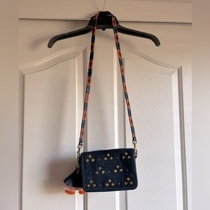Kempton & Co Navy Studded Mini Mia Bag